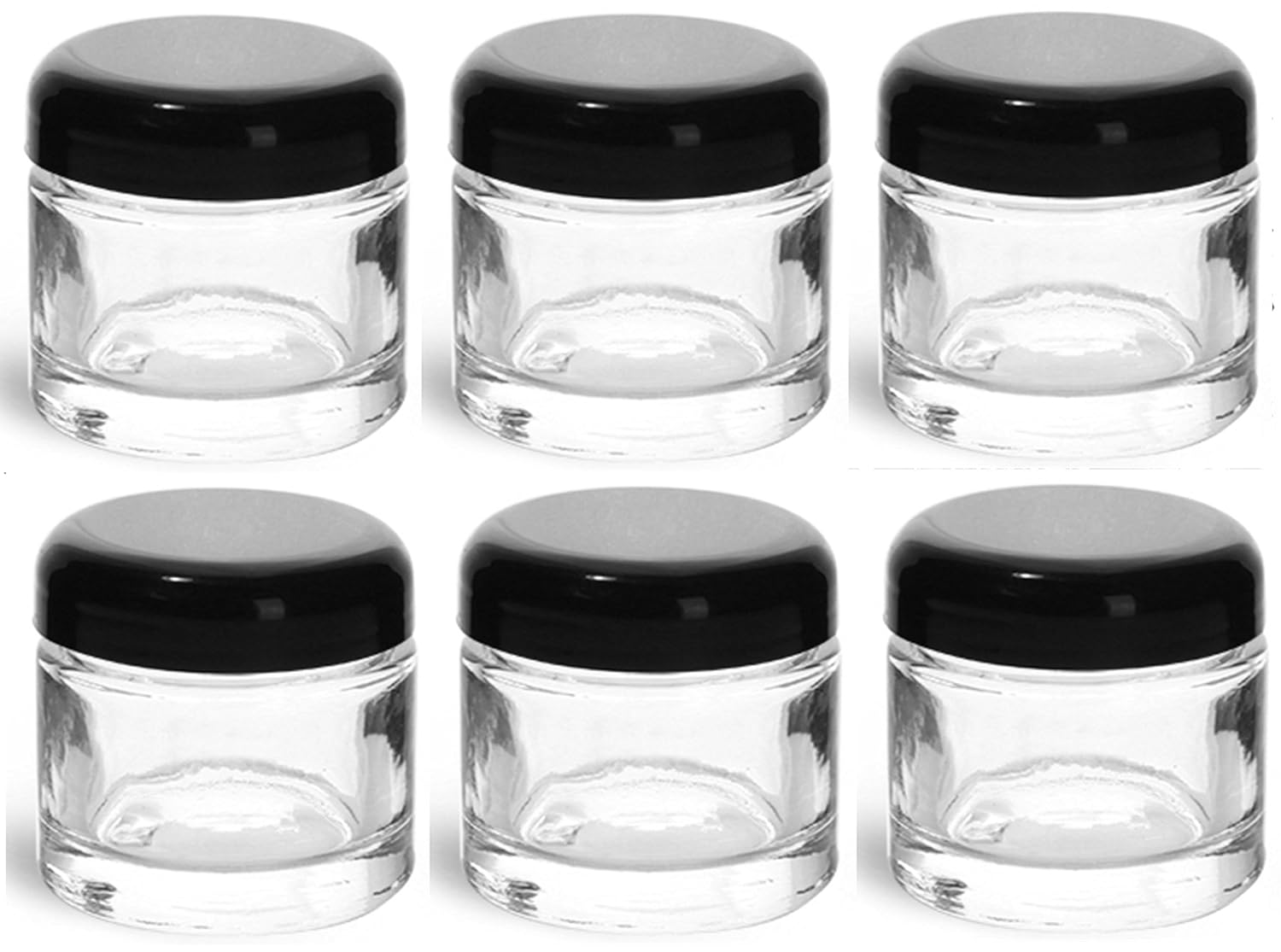 2 Ounce Glass Jars with Black Dome Twist Lined Lids with Gift Card