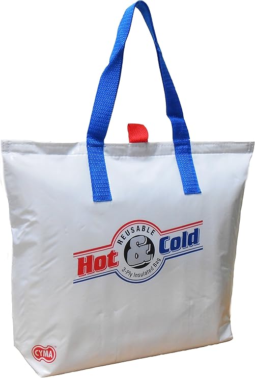 white insulated tote bag