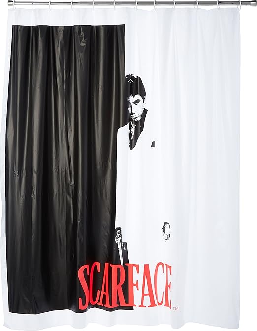 Amazon Com Jpi Black White Red Scarface Tony Montana Shower