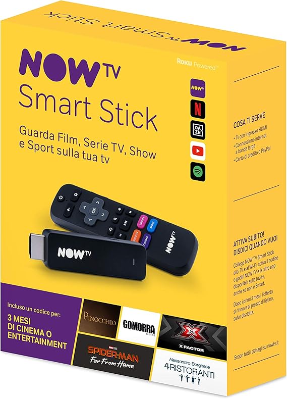 NOW TV Smart Stick mit den ersten 3 Monaten zur Auswahl Amazon.de