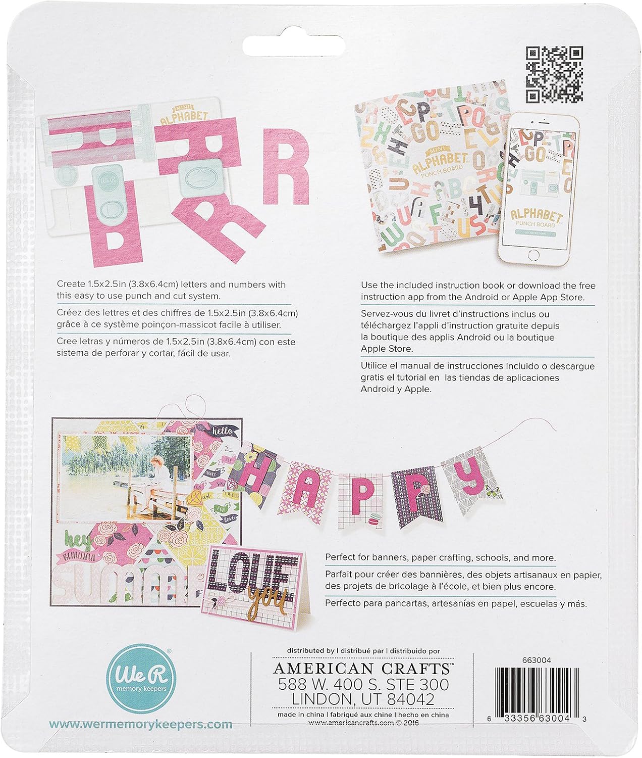 We R Memory Keepers Mini Alphabet Punch Board, Multi-colour, 30 x 25.5 x 6 cm - Image 3