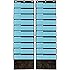 2-Pack Premium Wall Storage Pocket Charts/Organizers (Black) - The Perfect Pocket Chart for Classroom, School, Office or Home Use