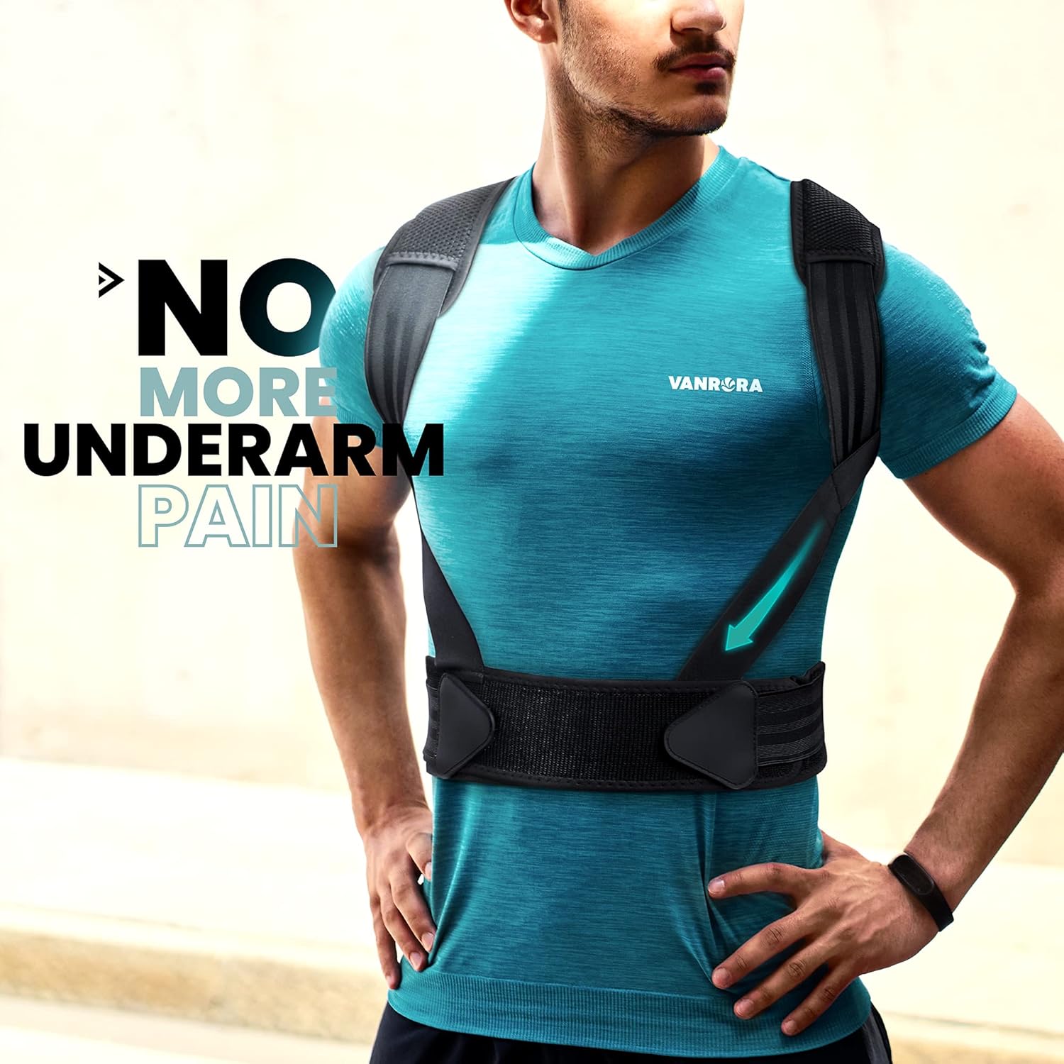 VANRORA Posture Corrector for Women and Men, Back Brace Fully Adjustable & Comfy, Support Straightener for Spine, Back, Neck, Clavicle and Shoulder, Improves Posture and Pain Relief S/M: Industrial & Scientific