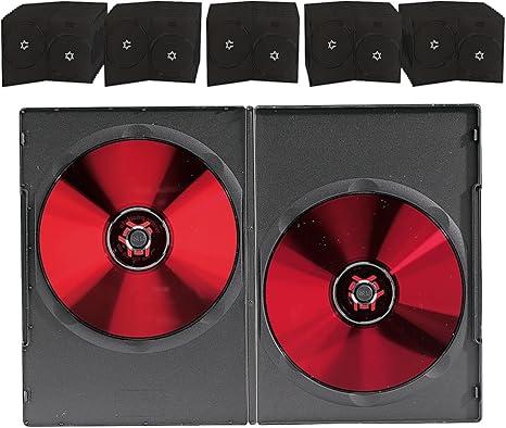 Unbekannt Doble DVD Slim (7 mm) Caja de 50 Set Negro: Amazon.es: Informática