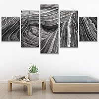 SIGNWIN 5 Panel Canvas Wall Art Rock Formations for Home Decorations Ready to Hang - 60