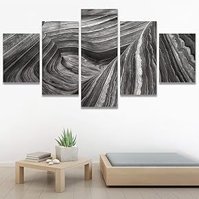 SIGNWIN 5 Panel Canvas Wall Art Rock Formations...