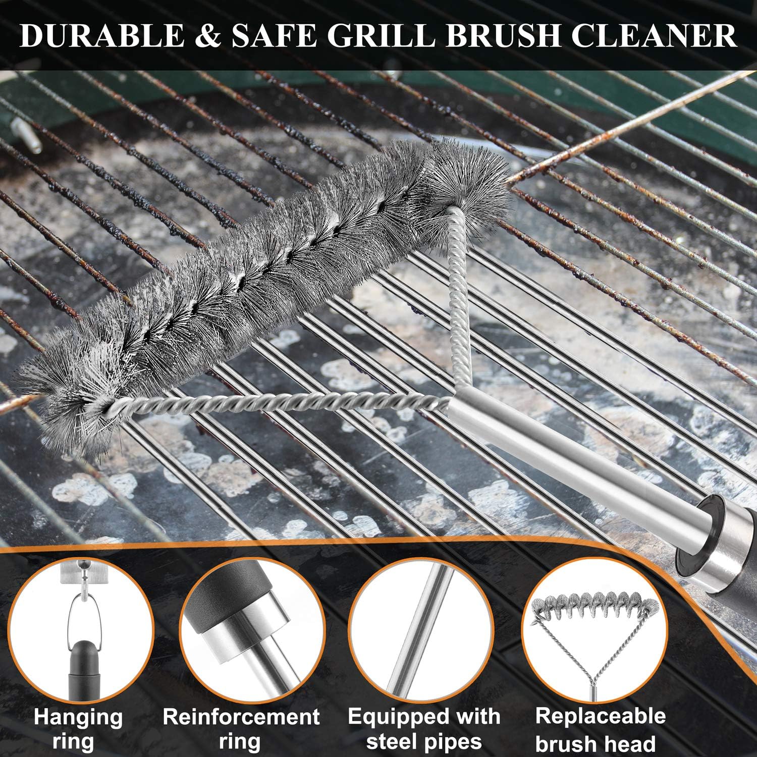 32PC BBQ Accessories Kit with Storage Bag - Stainless Steel Grill Set for Men - Complete BBQ Grill Utensils for Barbecue Backyard Party - Perfect Grill Gift on Birthday Mothers Day Fathers Day : Garden & Outdoor