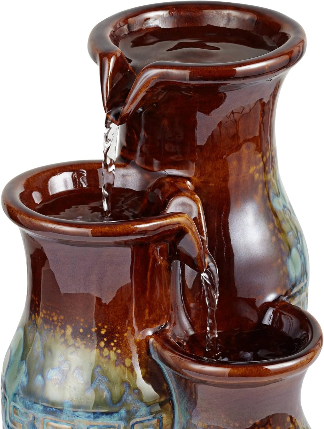John Timberland Mediterranean Jar Zen Indoor Table-Top Water Fountain 11 1/2" High Cascading for Table Desk Office Home Bedroom: Home & Kitchen