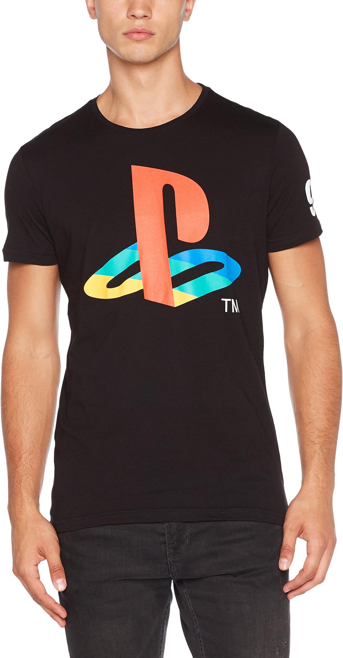 Meroncourt Men's Sony Playstation Classic Logo and Colours T - Shirt