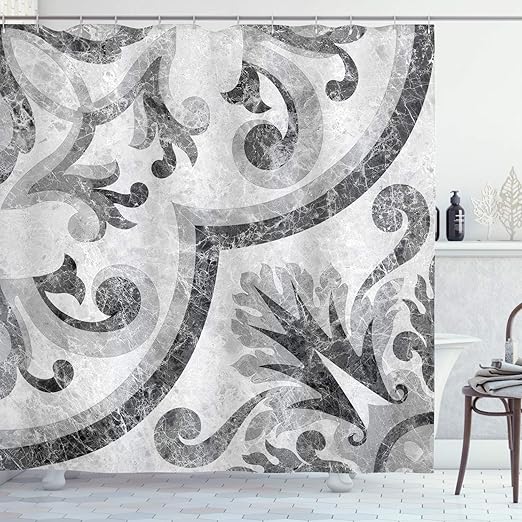 Amazon Com Ambesonne Marble Shower Curtain By Baroque Rococo