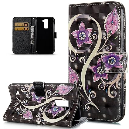 Kompatibel mit LG Stylus 2 Hülle,3D Bunte Gemalt Malerei Muster Glänzend Glitzer Strass Diamant PU Lederhülle Flip Hülle Cove