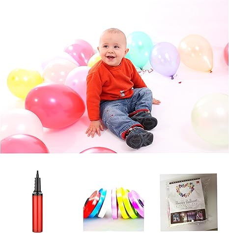 Amazon Hinata 風船 アソート パールバルーン 誕生日 割れにくい 100個 セット 空気入れ 風船 バルーン おもちゃ