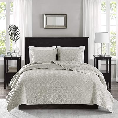 Madison Park Harper 3 Piece Coverlet Set, Full/Queen, Ivory