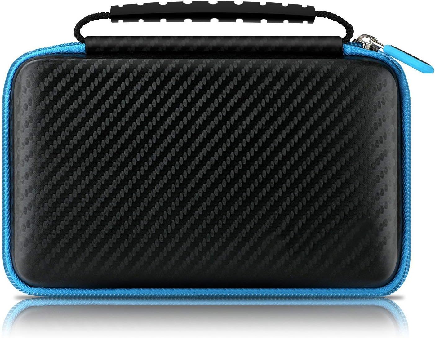 Expresstech @ Protective Case Bag Hard Anti-Shock Case Protector Storage Set of Travel Accessories Case for Nintendo 2DS XL LL 3DS XL LL Black and Blue