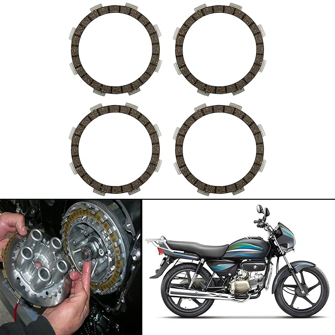 Autofy Aluminium Clutch Plates for Hero Splendor/Passion (Set of 4