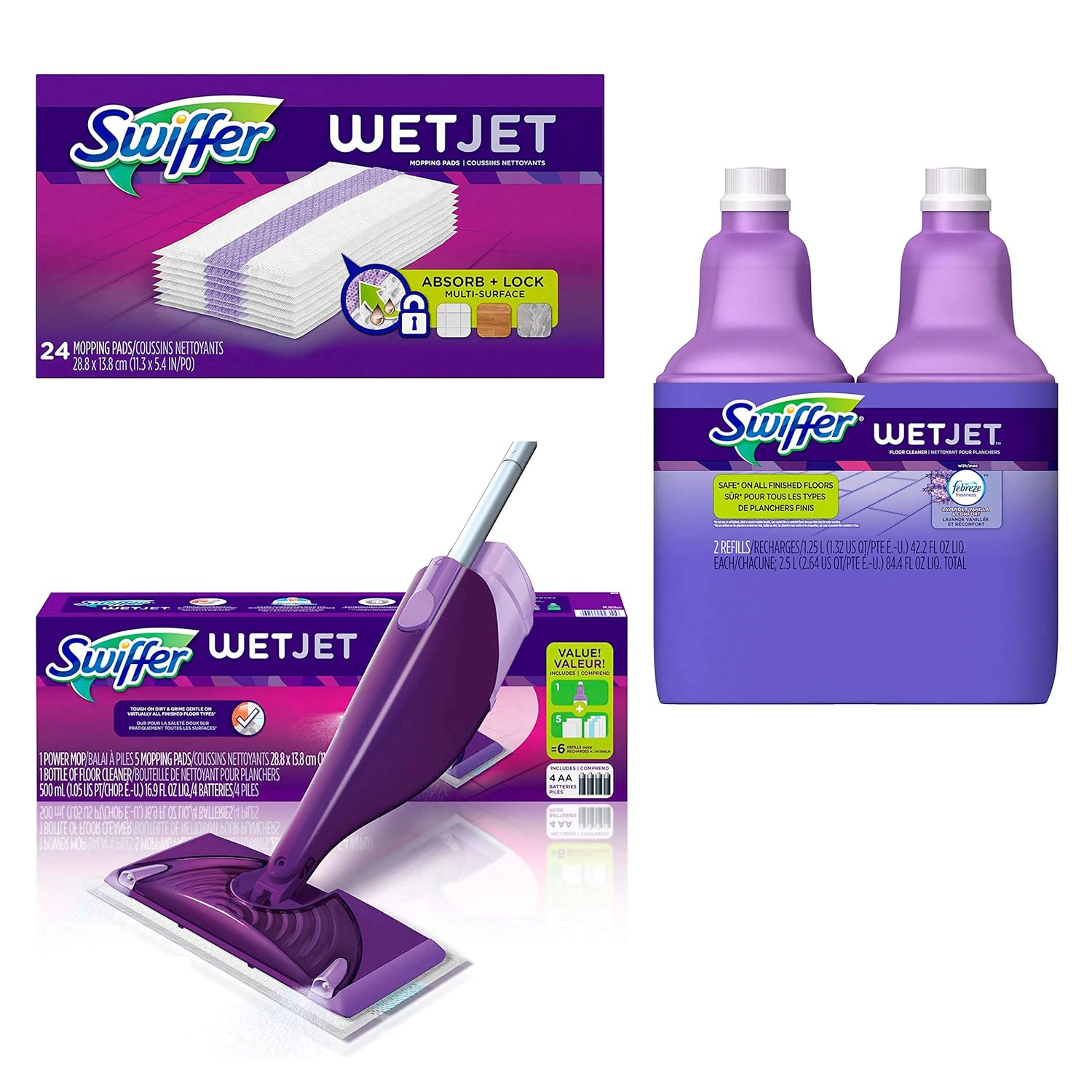 Amazon Com Bundle Swiffer Wetjet Hardwood Mop Pad Refills