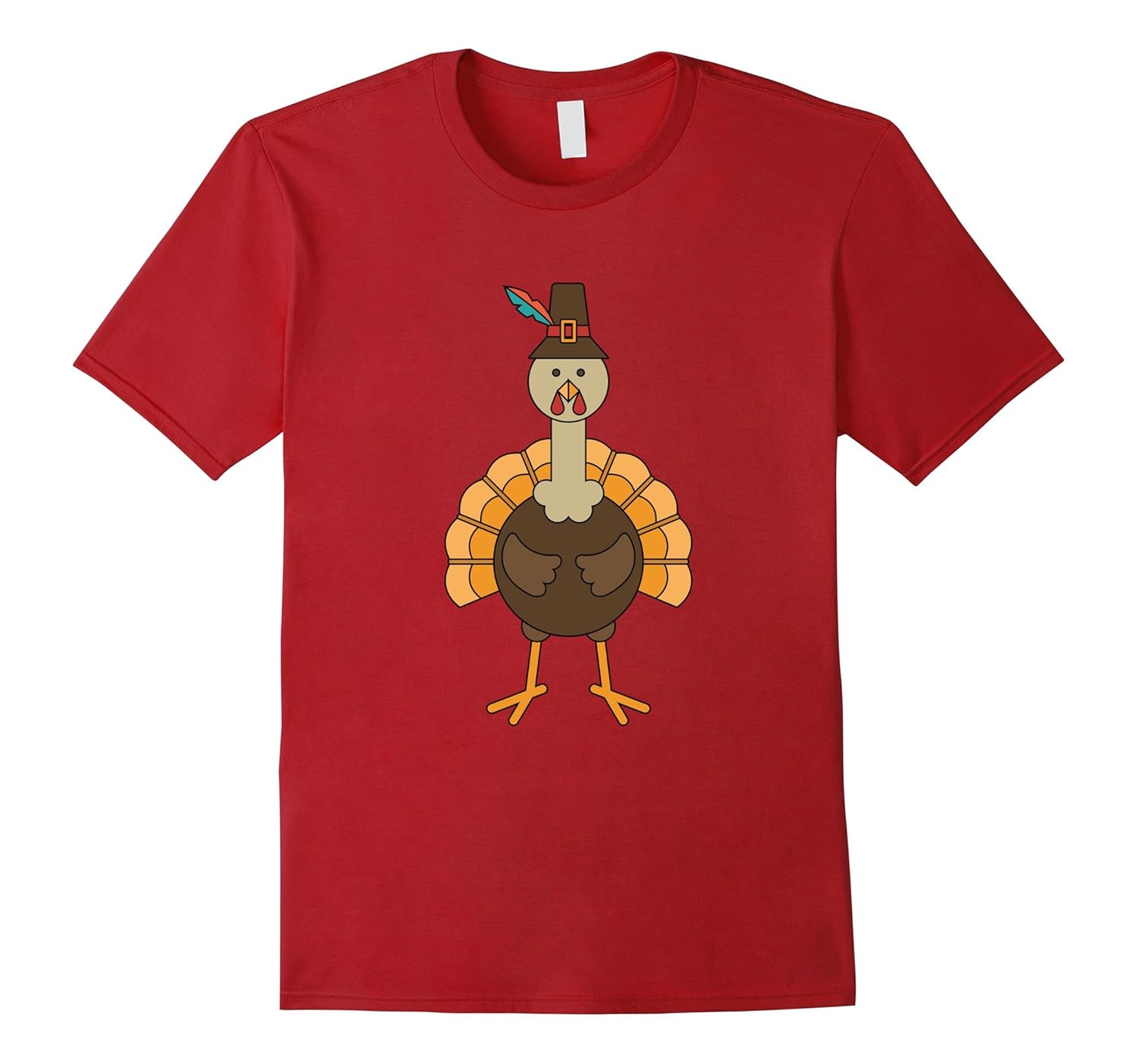 Turkey with Pilgrim Hat T Shirt-ANZ