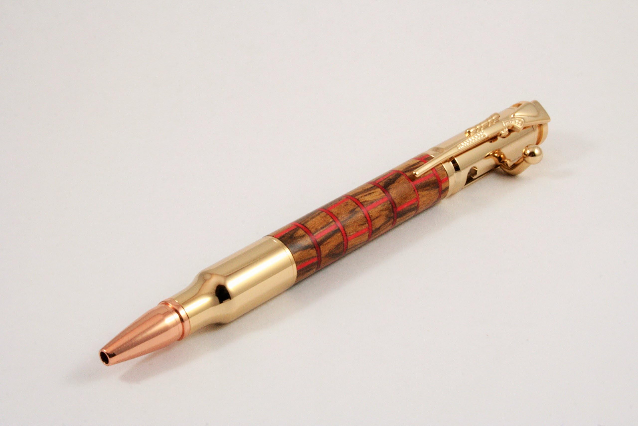 Handcut Wooden Brickwork Bolt Action Pen