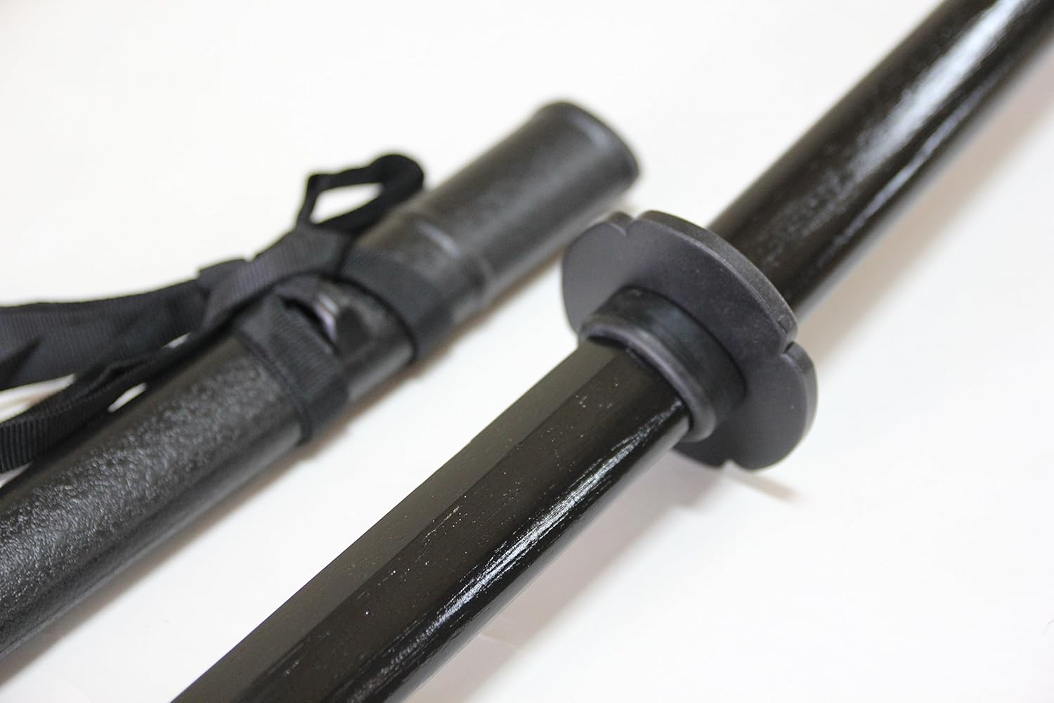 E-BOGU Wooden Katana Samurai Training Sword 40" Comes with Saya Scabbard and Tsuba Handguard (Black) : Sports & Outdoors