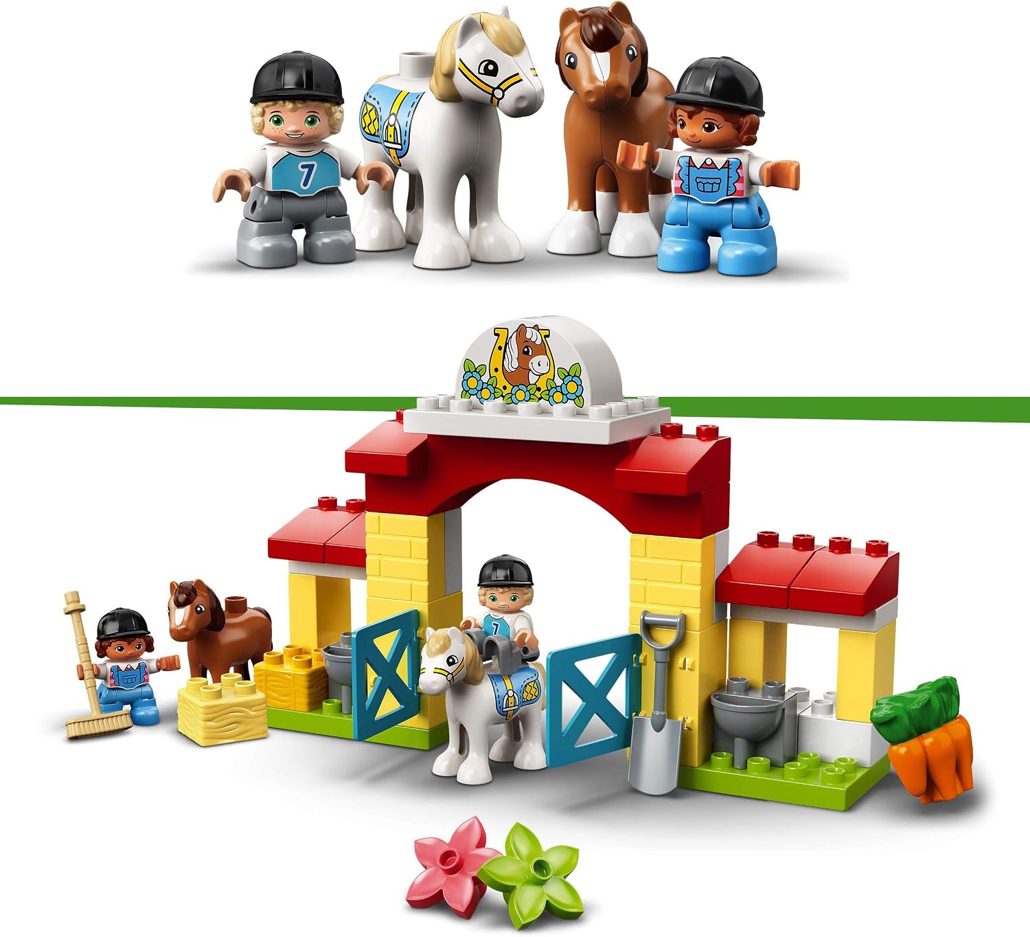 LEGO 10951 DUPLO Town Horse Stable and Pony Care Toy for Toddlers 2 + Years Old, Playset for Preschoolers - Image 4
