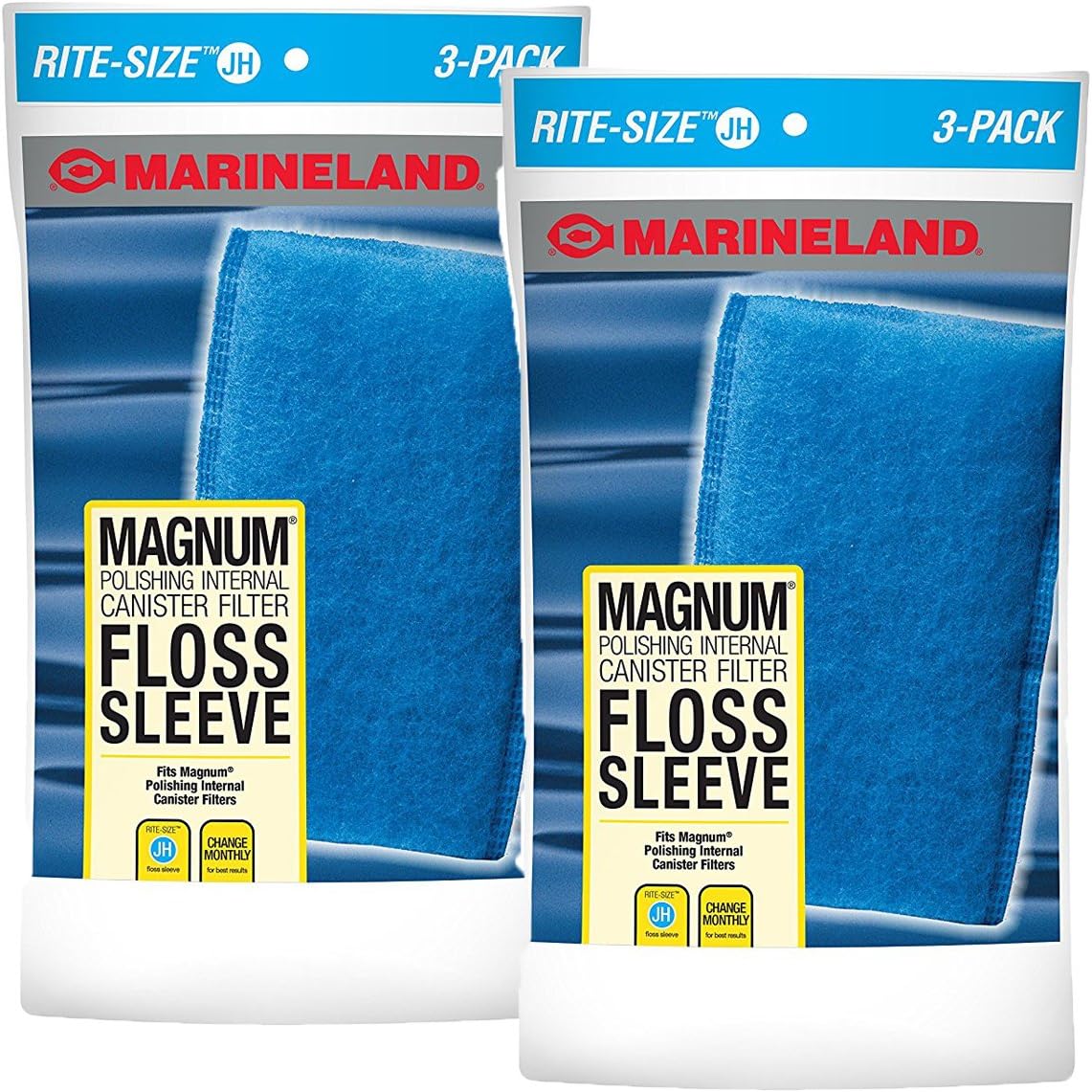 Marineland ML90769 JH Floss Sleeve Magnum Polishing Internal Filter (6 Pack)