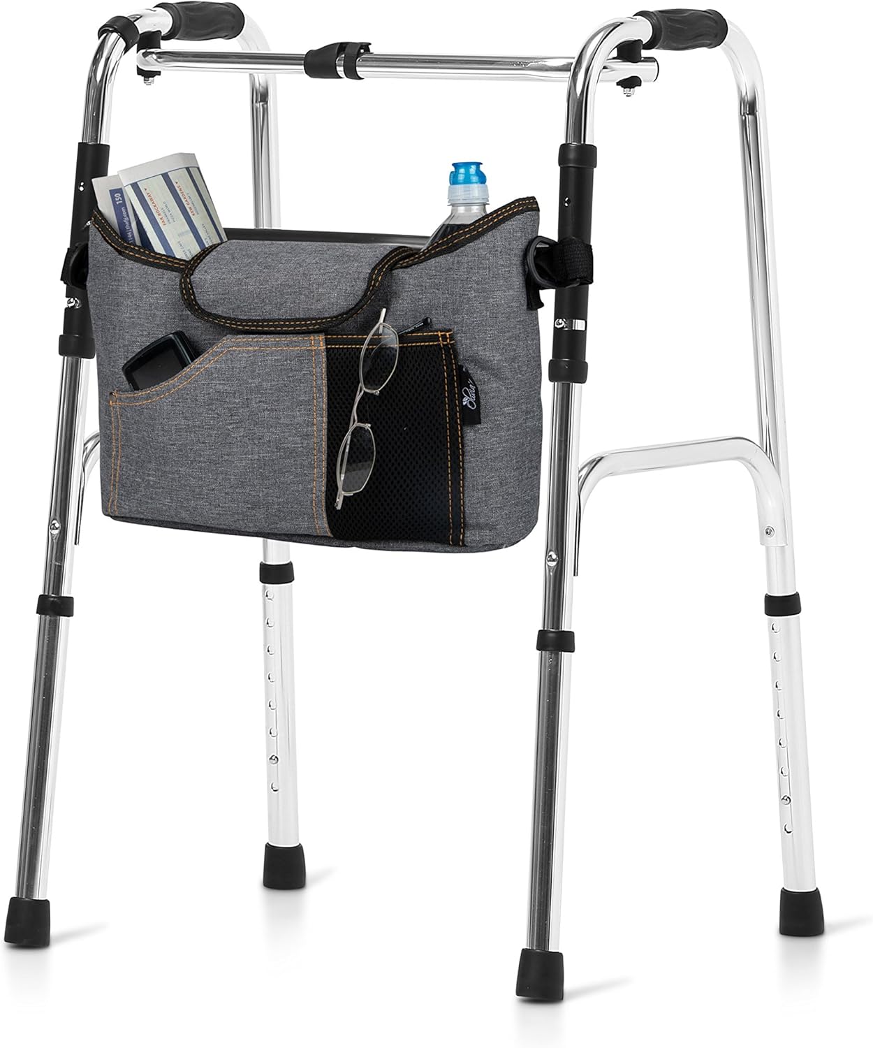 Olivia & Aiden Walker Bag - Wheelchair Pouch for Standard Walkers, Wheelchairs, Bariatric Walkers, and Dual-Point Folding Walkers - Keeps Your Necessities, Accessible and Organized