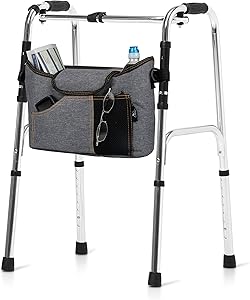 Olivia & Aiden Walker Bag - Wheelchair Pouch for Standard Walkers, Wheelchairs, Bariatric Walkers, and Dual-Point Folding Walkers - Keeps Your Necessities, Accessible and Organized