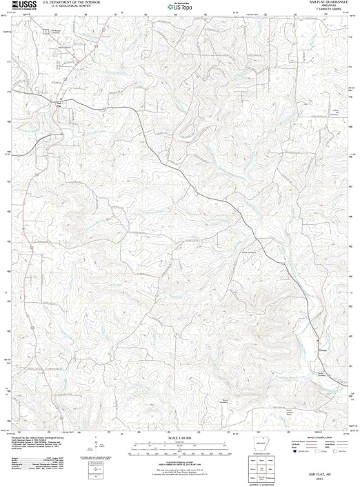 2011 Ash Flat, AR Arkansas USGS Historical Topographic