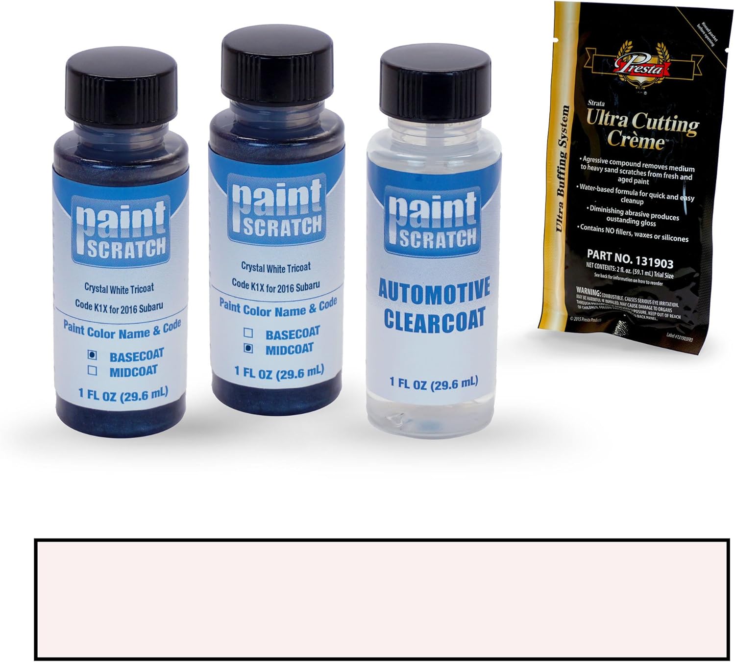 PAINTSCRATCH Crystal White Tricoat K1X for 2016 Subaru WRX