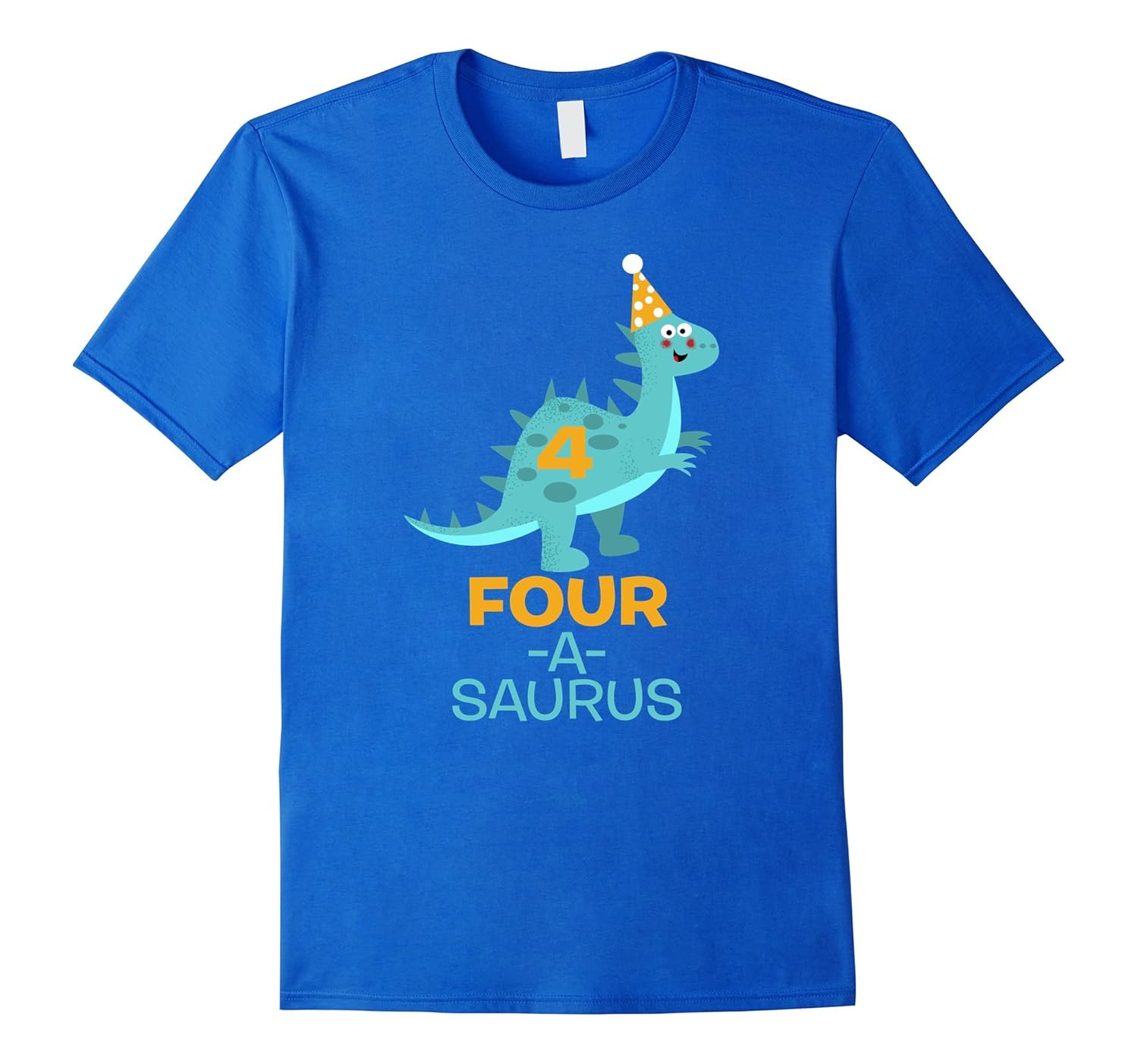 Saurus Dinosaur Birthday Four Years 