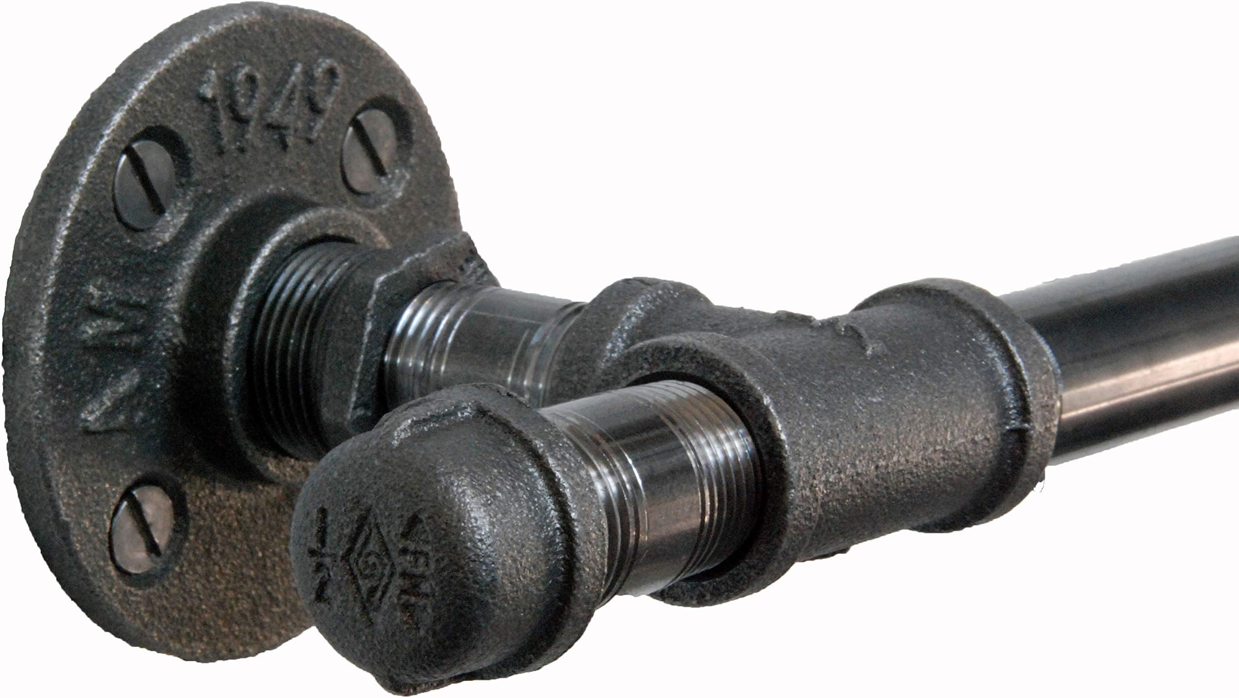 Fe20six Curtain pole rail window industrial pipe pipework iron steampunk vintage retro (1680mm)