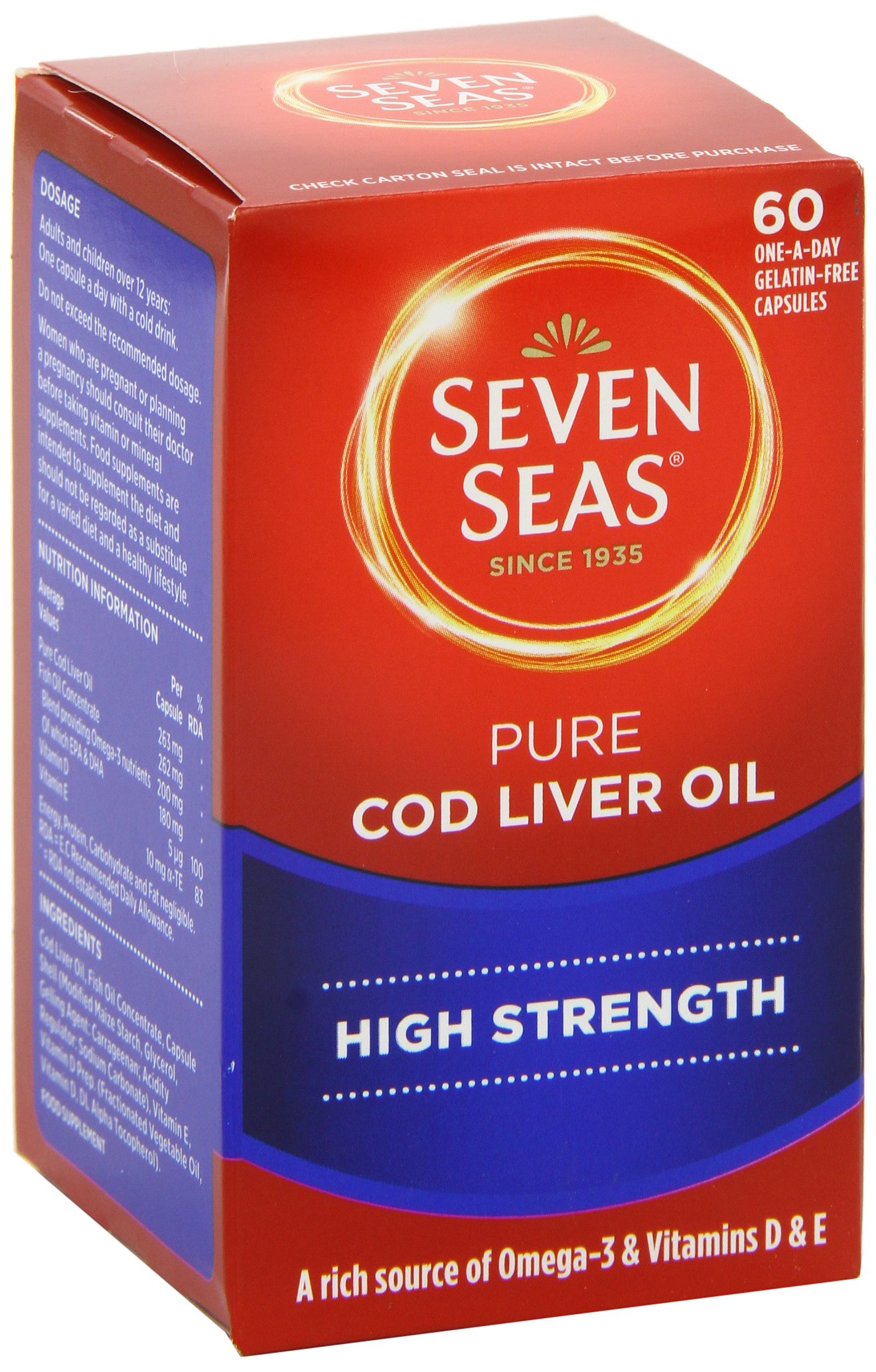 Seven Seas High Strength Cod Liver Oil One A Day 60 Capsules NEW eBay