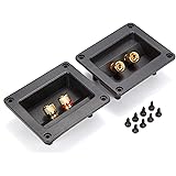 【バナナプラグ ×2本】埋込型 ボックスタイプ スピーカーターミナル 座 左右 両側用 WV-BT1-2 【2個1組】