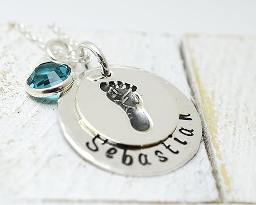 personalized footprint necklace