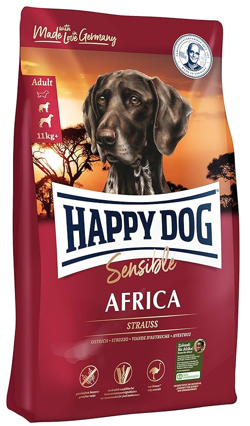 Happy Dog Dry Dog Food Supreme Africa Ostrich and Potato Sensitive 12.5