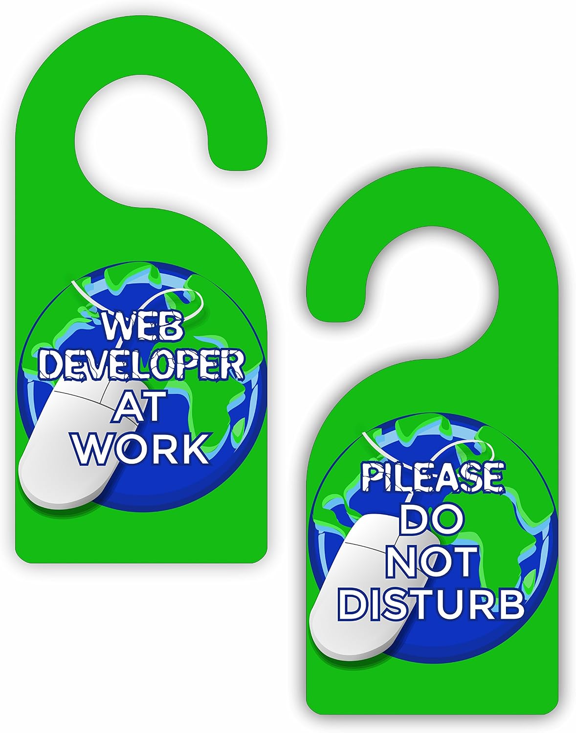 amazon com rosie parker inc web developer at work please do not disturb web development room door sign hanger double sided hard plastic glossy finish home kitchen rosie parker inc web developer at work