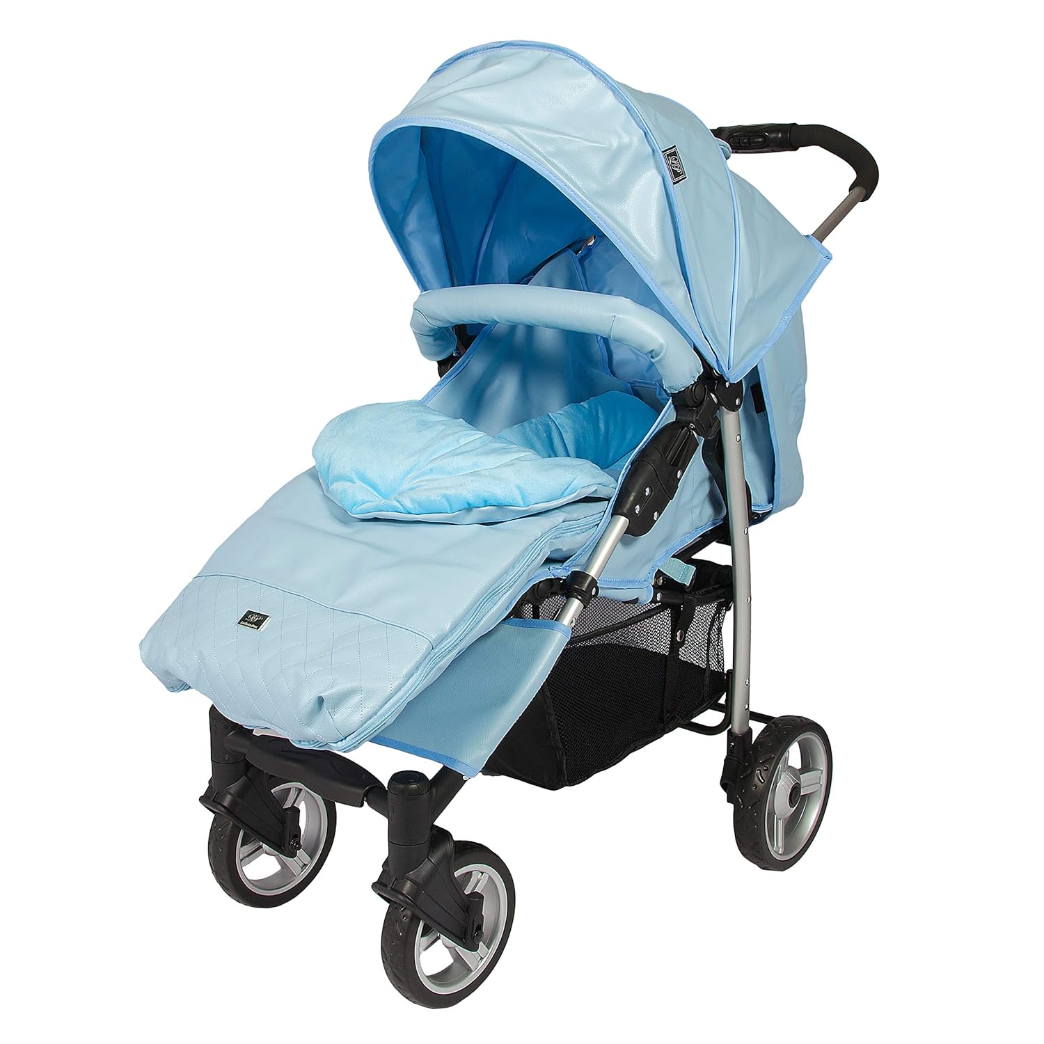 stroller with footmuff and raincover