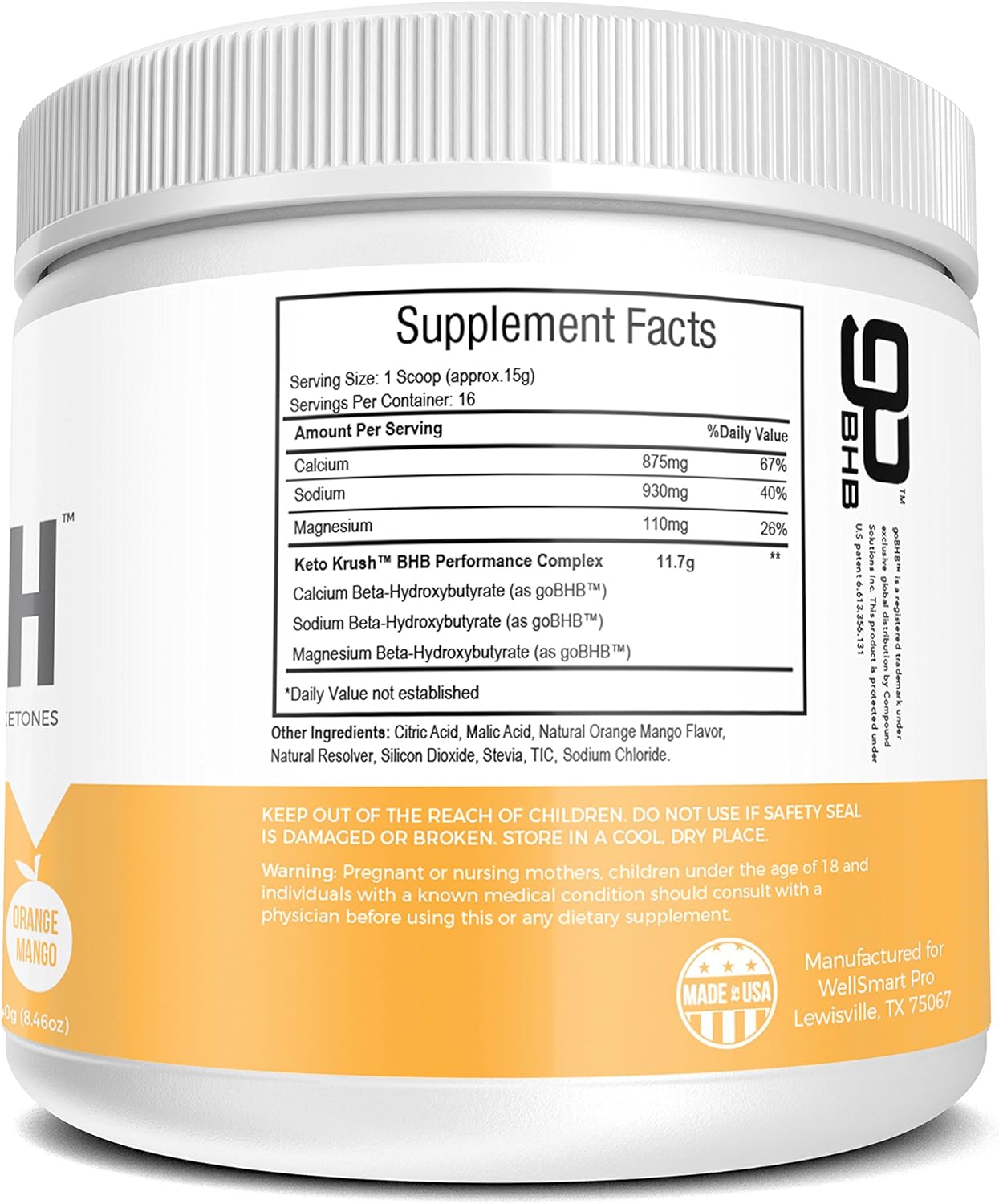 KETO KRUSH Keto Orange Mango Powder Supplement Fast, Easy Ketosis