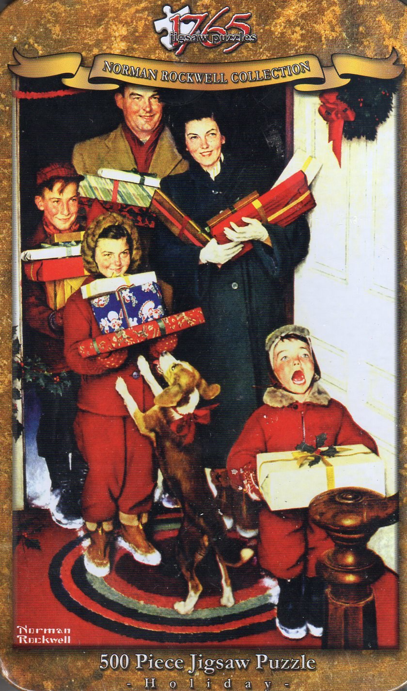 Merry christmas, grandma!’' mounted print Buy Norman Rockwell: Merry Christmas Grandma, We Came In Our New Plymouth 500 Pc Jigsaw Puzzle