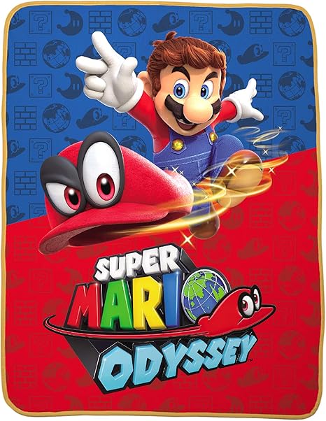 Amazon Com Super Mario Odyssey Kids Silky Soft Throw Blanket Home Kitchen