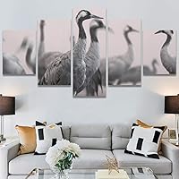 SIGNWIN 5 Panel Canvas Wall Art Modern Art Birds Bohemian Expressive Multicolor Photography Single for Home Decorations Ready to Hang - 60