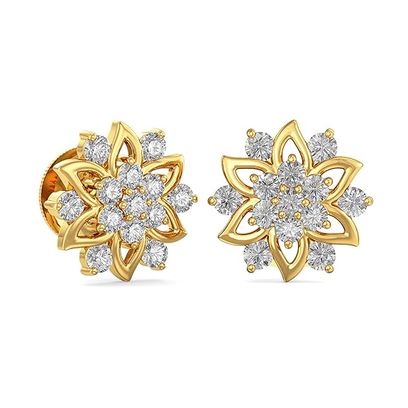 Buy Joyalukkas Impress Collection 22k Yellow Gold Stud Earrings for