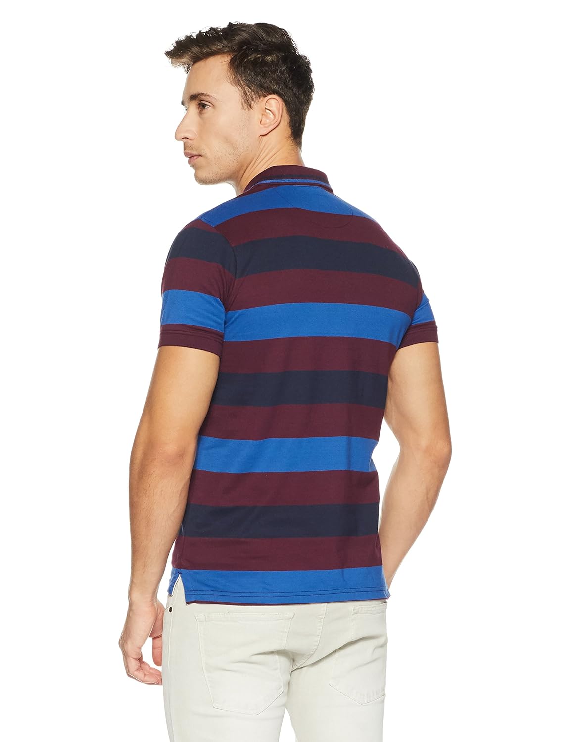 peter england men's plain slim fit polo