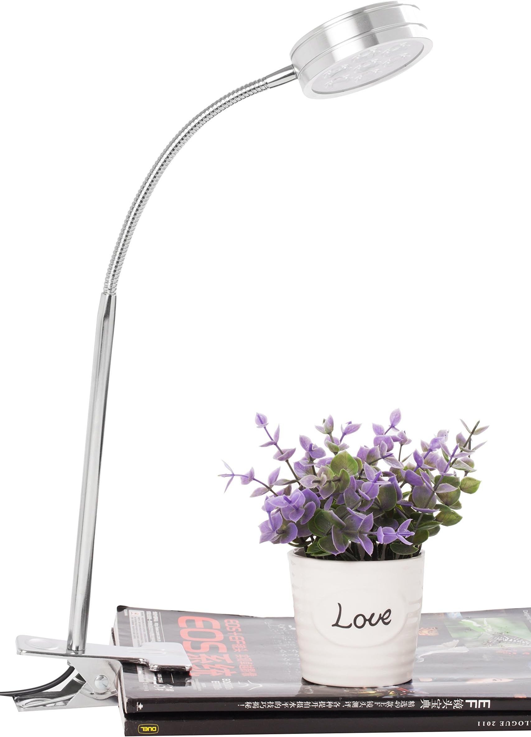 MOCENT® 7W LED Plant Grow Light Lamp,Desk Clips Light with Flexible Gooseneck,360 Degree for Indoor Garden Greenhouse,Succulent Plant,Hydroponics,Horticulture,Flower,Bonsai