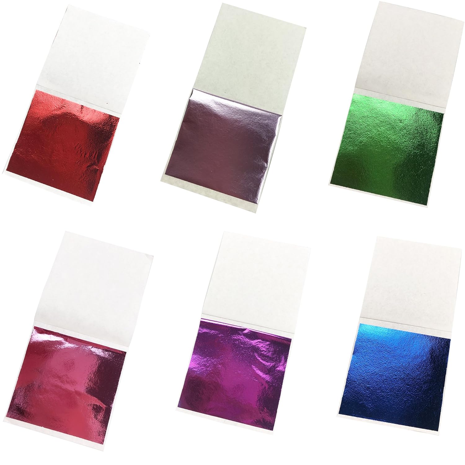 300 Sheets 6 Colors Metallic Gold Foil Leaf Paper for Decorating