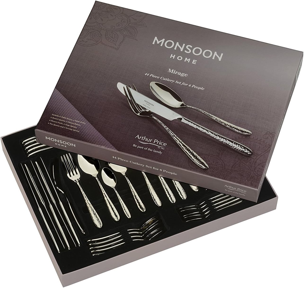Monsoon Mirage 44 Piece 6 Person Box Set BigaMart