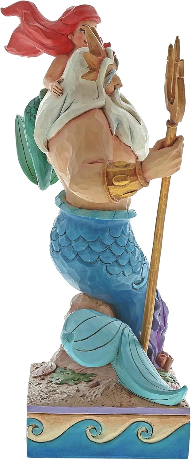 Disney Traditions Daddy's Little Princess Ariel and Triton Figurine, Multi-colour, 17 x 9 x 25 cm - Image 5