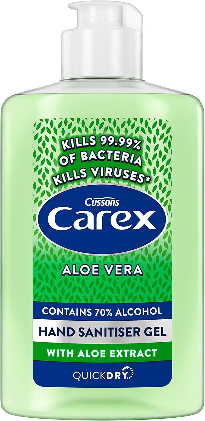 Carex Aloe Vera Anti Bacterial Hand Sanitiser Gel Pack of