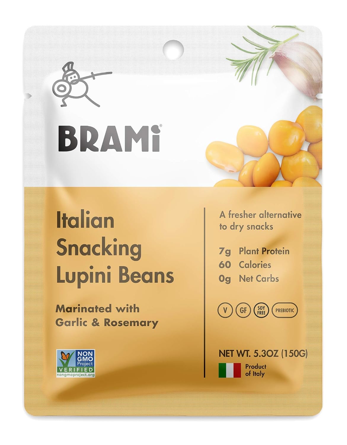 Brami Lupini Beans Snack Variety Pack 7g Plant Protein 0g Net Carbs Vegan Vegetarian Keto
