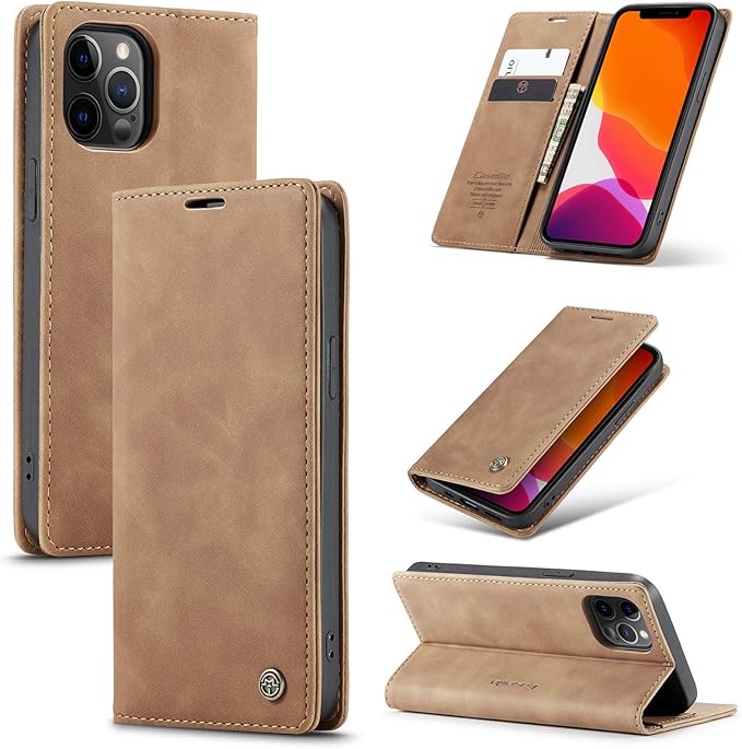 Case Compatible with iPhone 12 Pro 6.1 Inch 5G, Leather Wallet with [3